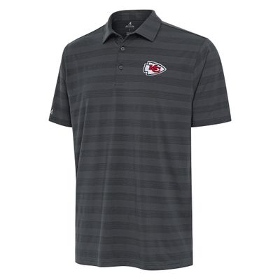 Antigua Men's Pewter Kansas City Chiefs Tunnel Polo