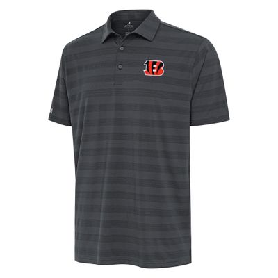 Antigua Men's Pewter Cincinnati Bengals Tunnel Polo