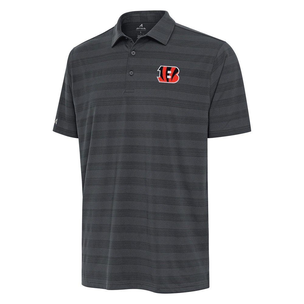 Antigua Men's Pewter Cincinnati Bengals Tunnel Polo