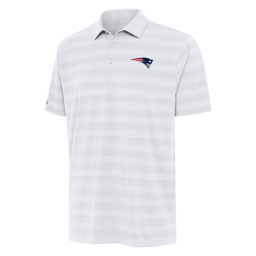 Antigua Men's White New England Patriots Tunnel Polo