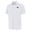 Antigua Men's White New England Patriots Tunnel Polo view 1