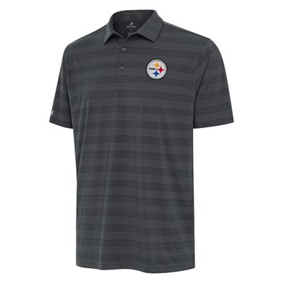 Antigua Men's Pewter Pittsburgh Steelers Tunnel Polo