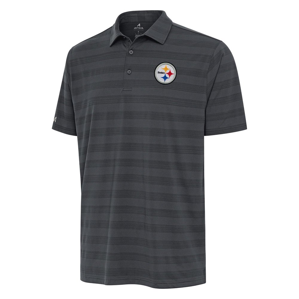 Antigua Men's Pewter Pittsburgh Steelers Tunnel Polo