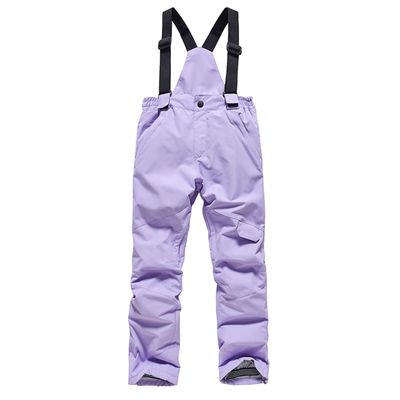 Toddler Snow Suit Toddler Kids Snow Ski Bib Overalls Jumpsuit Winter Trousers Warm Pants for Boys Girls Toddler Boy Thermal (Purple, 4-5 Years)