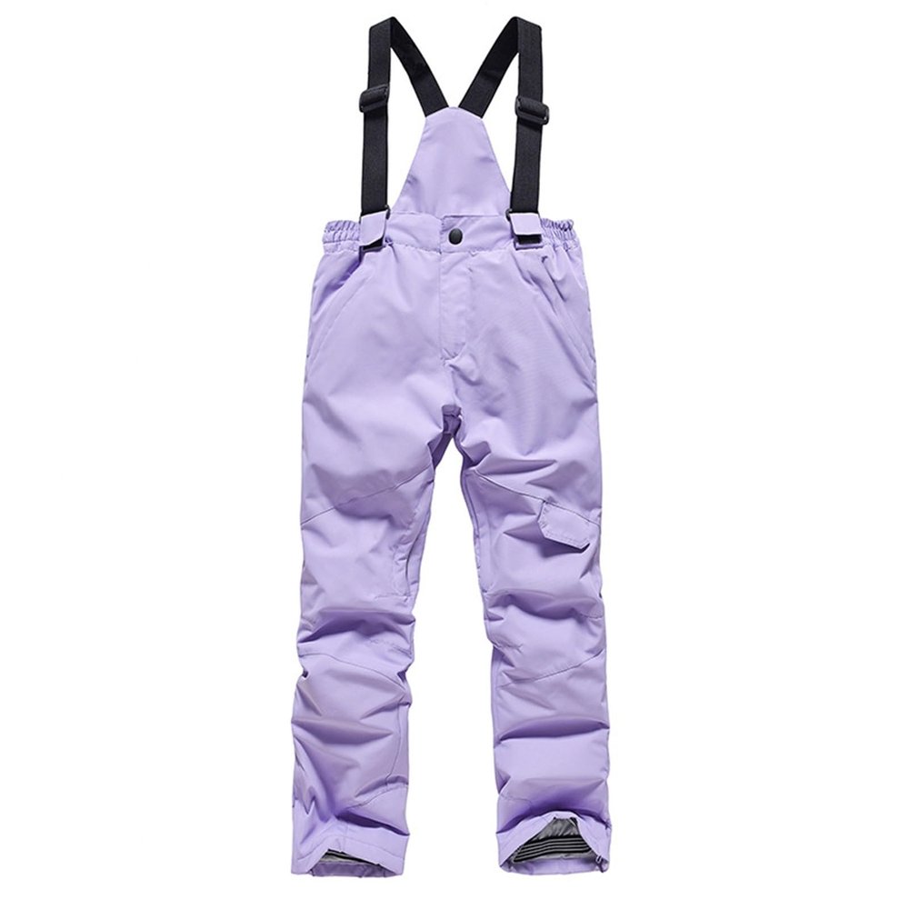 Toddler Snow Suit Toddler Kids Snow Ski Bib Overalls Jumpsuit Winter Trousers Warm Pants for Boys Girls Toddler Boy Thermal (Purple, 4-5 Years)