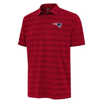 Antigua Men's Red New England Patriots Tunnel Polo