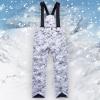 4T Snow Pants Toddler Snow Pants Baby Boy Girl Winter Clothes Down Puffer Coat Waterproof Warm Snow Ski Bib Overalls Snowsuit (Silver, 7-8 Years) view 2