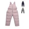 Snow Bibs Toddler Baby Toddlers Snow Bib Overalls Snowsuit Winter Warm Down Pants Thicken Windproof Water-Resistan Ski Pants (Black, 3-4 Years) view 1