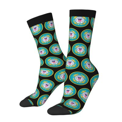 AWESOWE Seal Of The United States Coast Guard Socks For Men Women Gift Sport Wicking Crew Socks Warm Cozy Socks