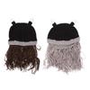 LIFKOME 2pcs Viking Hat Beard Unique Knitting Cap for Cosplay Outdoor Gatherings and Parties Stylish Horned Design for Men and Women view 1