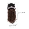 LIFKOME 2pcs Viking Hat Beard Unique Knitting Cap for Cosplay Outdoor Gatherings and Parties Stylish Horned Design for Men and Women view 2