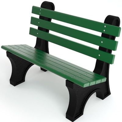 Frog Furnishings Comfort Park Avenue Tennis Court Bench, 4-Foot (Green)