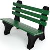 Frog Furnishings Comfort Park Avenue Tennis Court Bench, 4-Foot (Green) view 1