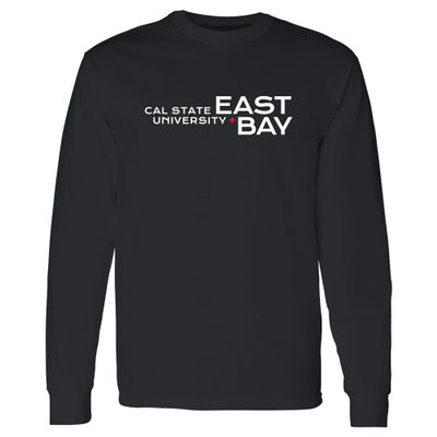 UGP Campus Apparel - AL1021 - California State University East Bay Pioneers Primary Logo - Sports Team Long Sleeve T-Shirt - 3X-Large - Black