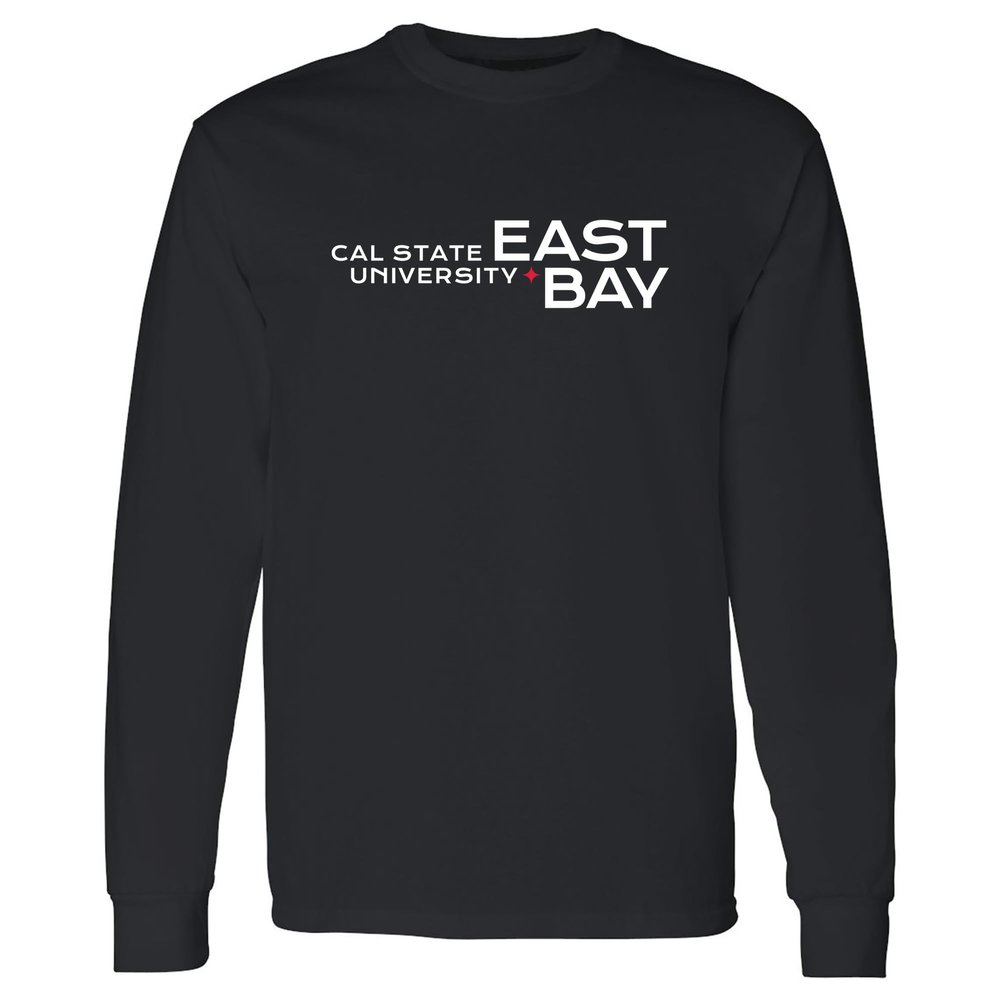 UGP Campus Apparel - AL1021 - California State University East Bay Pioneers Primary Logo - Sports Team Long Sleeve T-Shirt - 3X-Large - Black