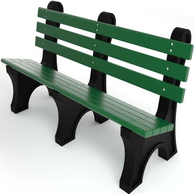 Frog Furnishings Comfort Park Avenue Tennis Court Bench, 6-Foot (Green)