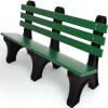 Frog Furnishings Comfort Park Avenue Tennis Court Bench, 6-Foot (Green) view 1