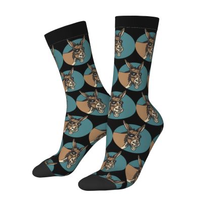 AWESOWE The Donkey Laughing And Wearing Glasses Socks For Men Women Gift Sport Wicking Crew Socks Warm Cozy Socks