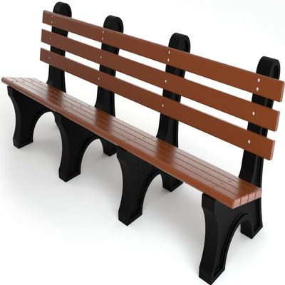 Frog Furnishings Comfort Park Avenue Tennis Court Bench, 8-Foot (Brown)