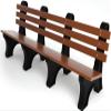 Frog Furnishings Comfort Park Avenue Tennis Court Bench, 8-Foot (Brown) view 1