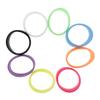 Parliky 8pcs Durable Silicone Racket Grip Bands for Tennis Badminton Sweat-Absorbing Overgrip Protector Rings Black White Yellow Orange Purple Green Blue for Enhanced Comfort view 1