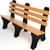 Frog Furnishings Comfort Park Avenue Tennis Court Bench, 6-Foot (Cedar) view 1