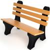 Frog Furnishings Comfort Park Avenue Tennis Court Bench, 4-Foot (Cedar) view 1