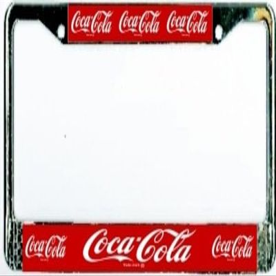 212 Main 038-1037-00 Coca-Cola Metal License Plate Frame Free Screw Caps with This Frame