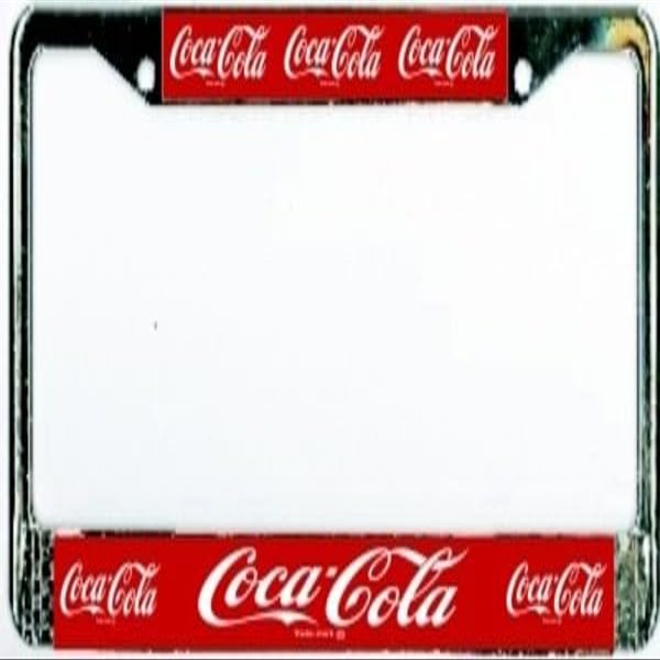 212 Main 038-1037-00 Coca-Cola Metal License Plate Frame Free Screw Caps with This Frame