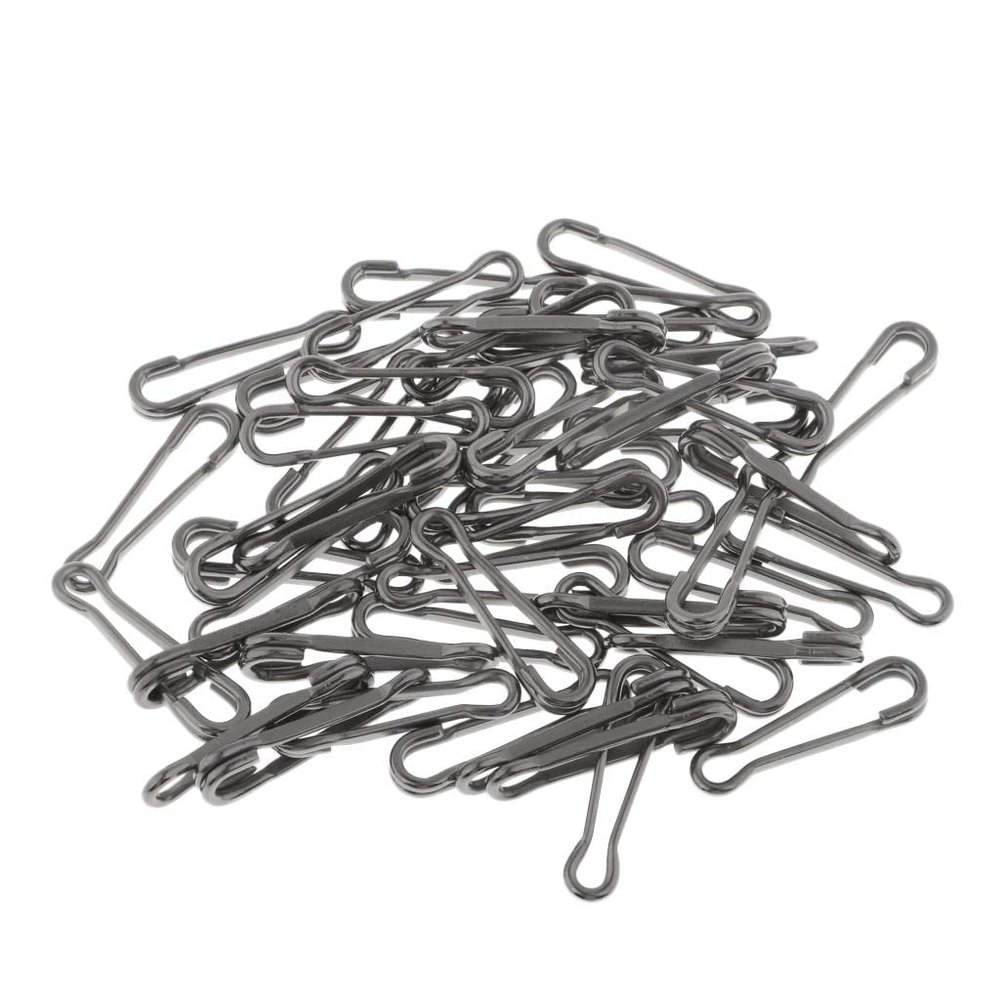 Aymzbd 50 Hawaiian Snaps with Swivel for Saltwater Fishing, 34mm