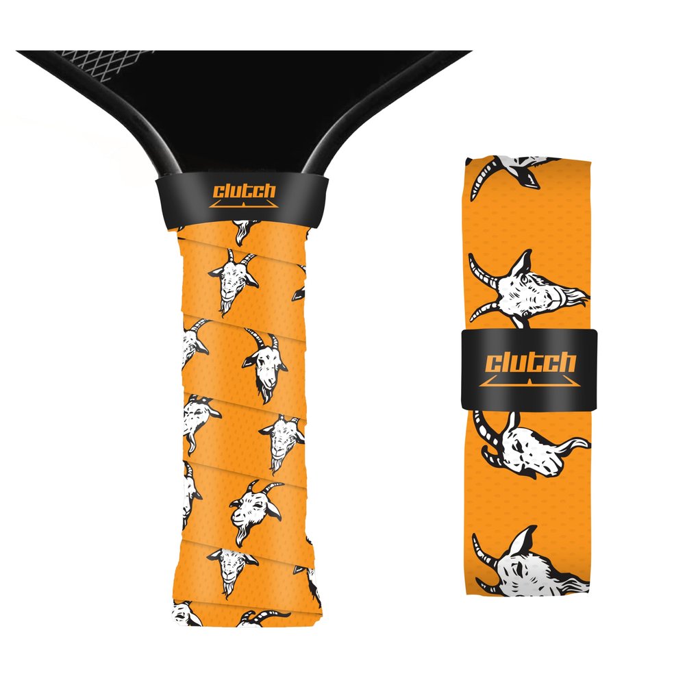 Clutch Sports Apparel The Goat Pickleball Paddle Grip Tape, 1.0mm Anti-Slip Cushioned Grip for Ultimate Control, High-Durability Grip Wrap and Performance on All Paddles
