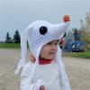 Knitted Hat for Kids 3-10Y Cartoon Animal Hat Elegant Crochet Headgear Winter Hat Children Headwear White view 4