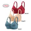 3PC Front Closure Bras Women, Wireless Post-Surgery Bra, High Support Push Up Brassiere, Breast Lift Comfort Everyday Bras view 2