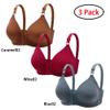 3PC Front Closure Bras Women, Wireless Post-Surgery Bra, High Support Push Up Brassiere, Breast Lift Comfort Everyday Bras view 2