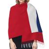 Dutch flag print Cashmere imitation tassel shawl Warm tassel scarf poncho shawl clothing accessory view 4