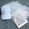 GRABAGECAN White Western Baseball and Veil Girl Photo Props French Bowknot for Wedding Photography Props view 3