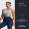 Aoxjox Womens Workout Leggings Metamorph Mid-Rise Hidden Scrunch Tummy Control Gym Training Yoga Pants 28.5" (Navy, X-Large) view 3