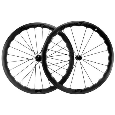 SUPERTEAM Carbon Wheelset 700C Tubeless Bike Wheel Wave Rim 45,50MM V Brake (45MM Depth)