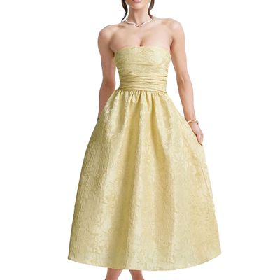 Women's Sexy Stylish Sleeveless Wrap Dress Bodycon Evening Prom Party Dress Slim Fit Wedding Guest Dresses (Yellow,Small)