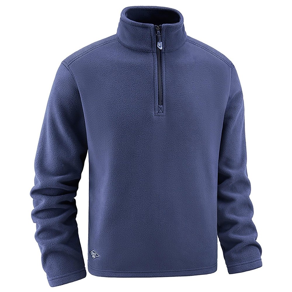 ZYXTIM Men's Polar Fleece Pullover Winter Shirts Quarter Zip Stand Collar Warm Sweater Big&Tall Cozy Casual Lounge Base Layer Blue