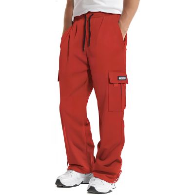 Baggy Cargo Pants Men Casual Drawstring Waist Open Bottom Sweatpants Lightweight Loose Fit Work Pants Multi Pockets Camping Hiking Pants Mens Lightweight Outdoor Work Pants Mens Stretch Travel Pants