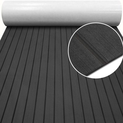 Hzkaicun Boat Flooring EVA Foam Boat Decking Marine Flooring Faux Teak Self-Adhesive Decking Sheet 94.5" x 94.5"/70.8"/ 56.5" Non-Slip Boat Carpet for Fishing Boat Motorboat RV Yacht Kayak Jet ski