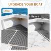 Hzkaicun Boat Flooring EVA Foam Boat Decking Marine Flooring Faux Teak Self-Adhesive Decking Sheet 94.5" x 94.5"/70.8"/ 56.5" Non-Slip Boat Carpet for Fishing Boat Motorboat RV Yacht Kayak Jet ski view 3