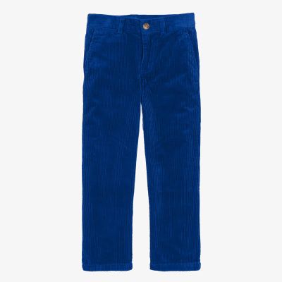Boys Corduroy Pants Elastic Waist Vintage Trousers Kids Dress Suit Pants Slim Fit Straight Suits Pant Royal