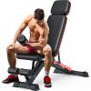 Fostoy 1200LBS Weight Bench, Heavy Duty Adjustable Workout Bench for Home Gym, Weights Lifting Bench Press with Headrest for Full Body Exercise, Incline Decline Sit Up Strength Training Benches view 1