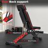 Fostoy 1200LBS Weight Bench, Heavy Duty Adjustable Workout Bench for Home Gym, Weights Lifting Bench Press with Headrest for Full Body Exercise, Incline Decline Sit Up Strength Training Benches view 4