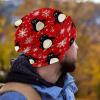 Christmas Penguins Snowflake Slouchy Beanies for Women Men Winter Hats Skull Cap Soft Warm Beanie Hat Skull Beanies view 4