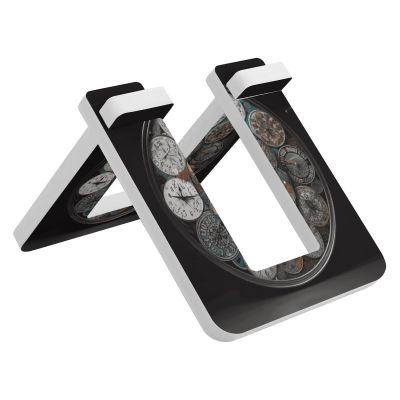 NHYDSPQ Bicycle Floor Type Parking Rack Stand,Clock Art Print Pvc Bike Stand,Balancing Bike Display Stand for Indoor Outdoor