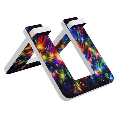 NHYDSPQ Bicycle Floor Type Parking Rack Stand,Bright Beautiful Colorful Art Print Pvc Bike Stand,Balancing Bike Display Stand for Indoor Outdoor