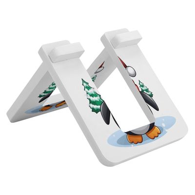 NHYDSPQ Bicycle Floor Type Parking Rack Stand,Christmas Penguin Print Pvc Bike Stand,Balancing Bike Display Stand for Indoor Outdoor